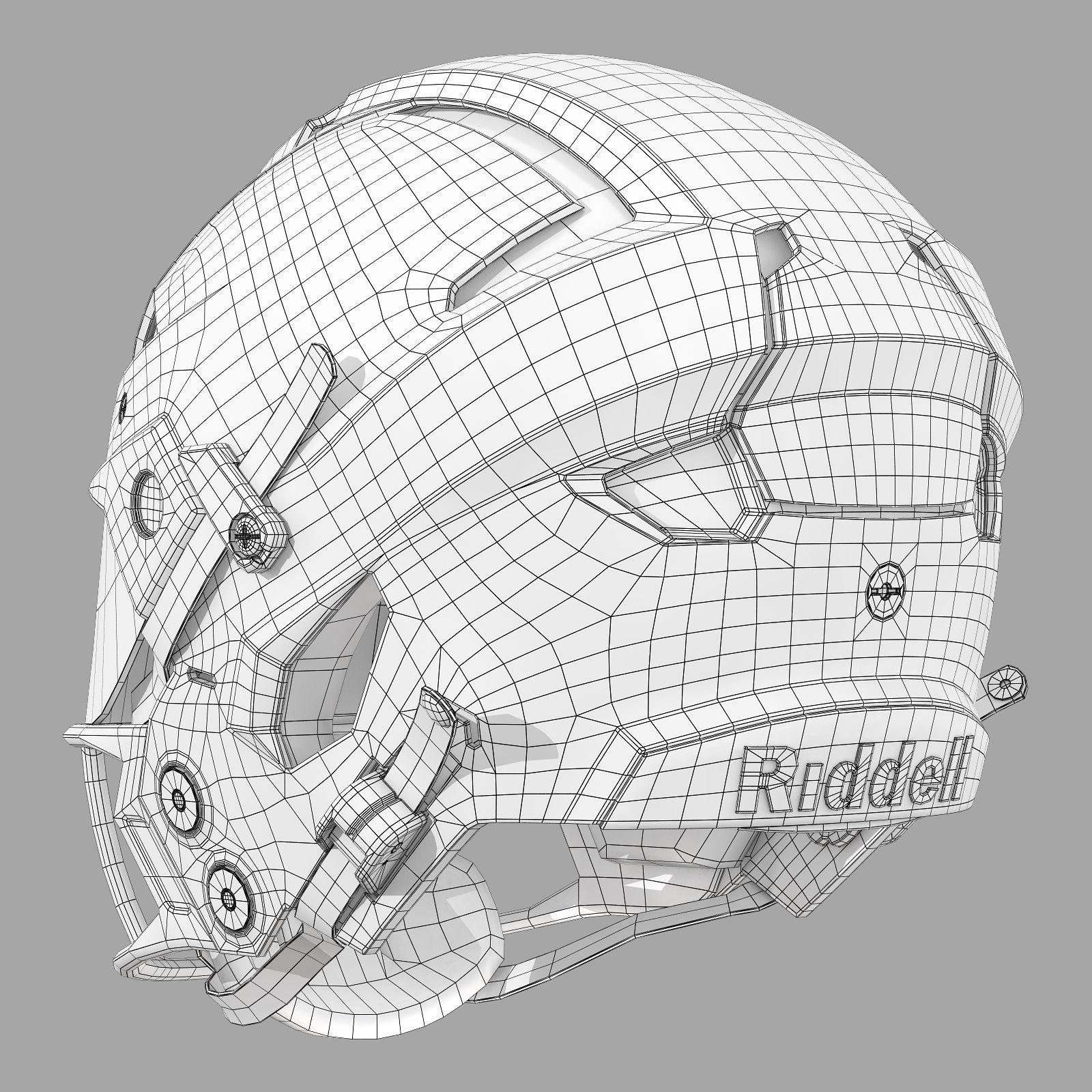 Riddell axiom helmet 3d print model 3D model_12
