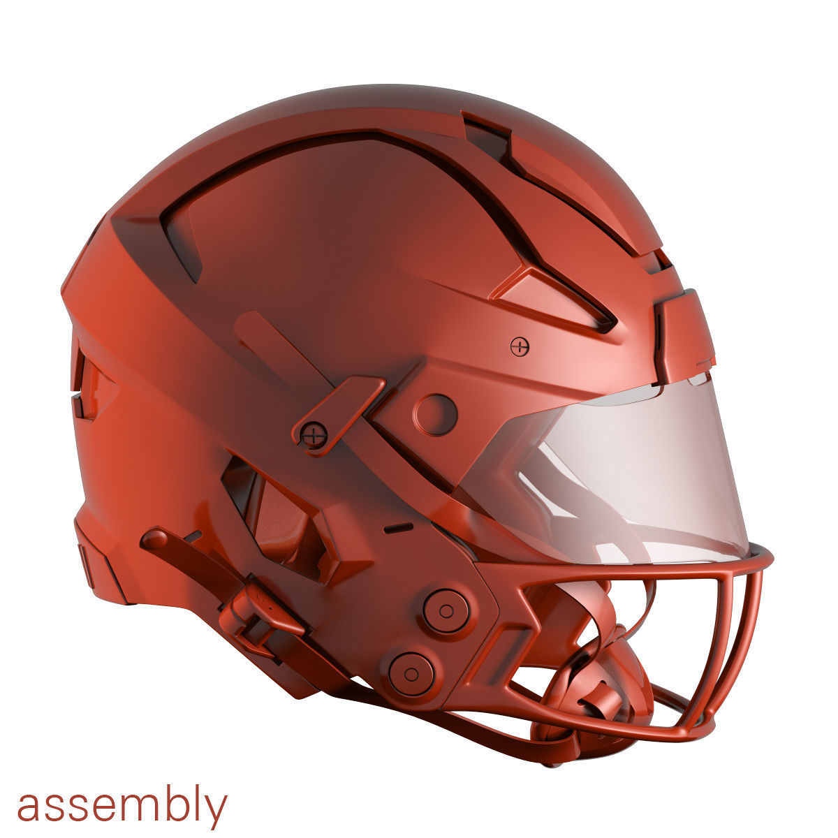 Riddell axiom helmet 3d print model 3D model_13