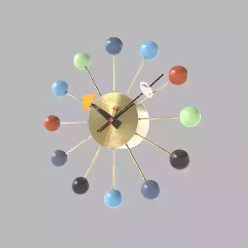 George Nelson Ball Clock  Vintage Original 1950 Version