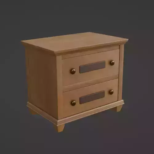 Wooden Nightstand with Drawers