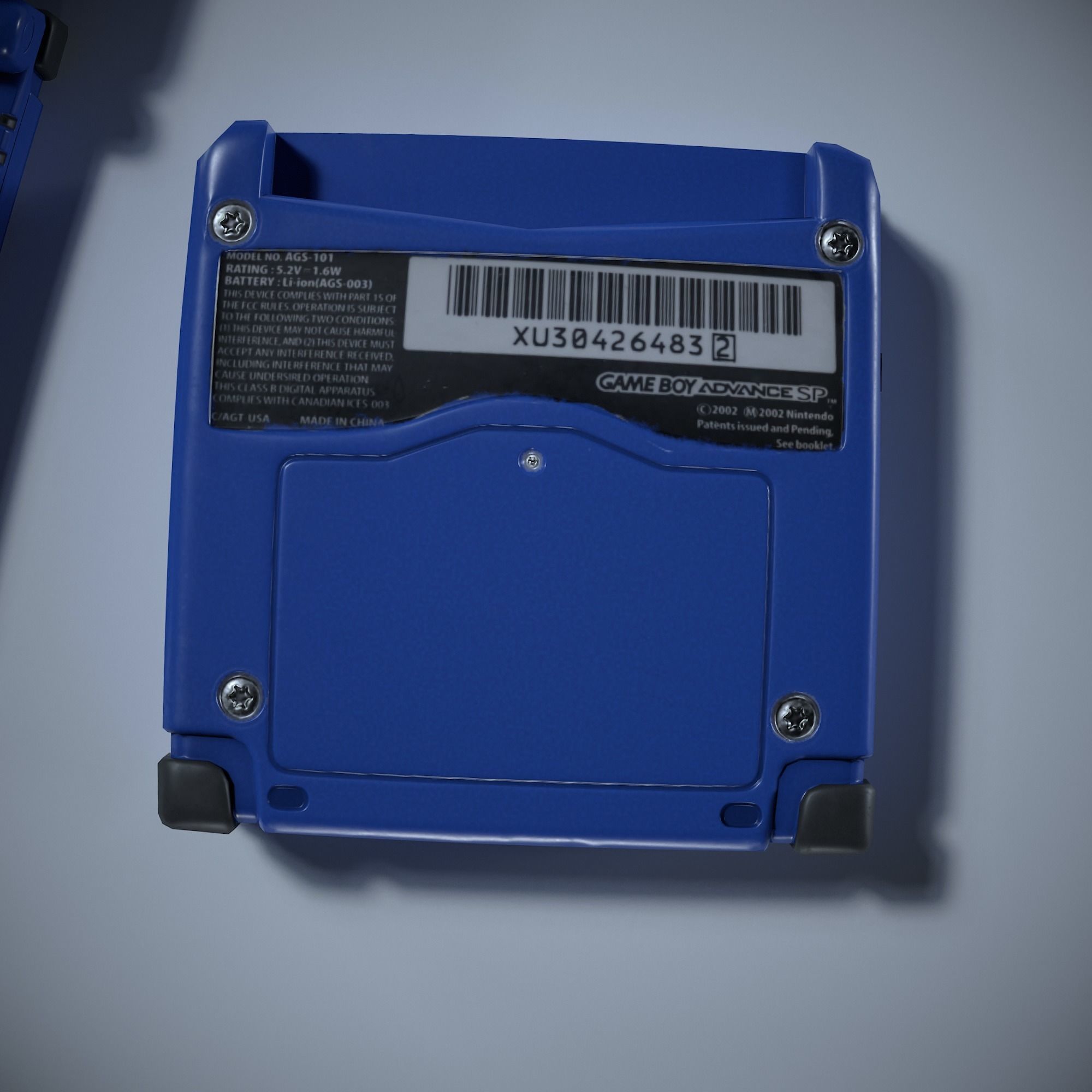 Game Boy Advance SP Game Ready Low-poly 3D model_7