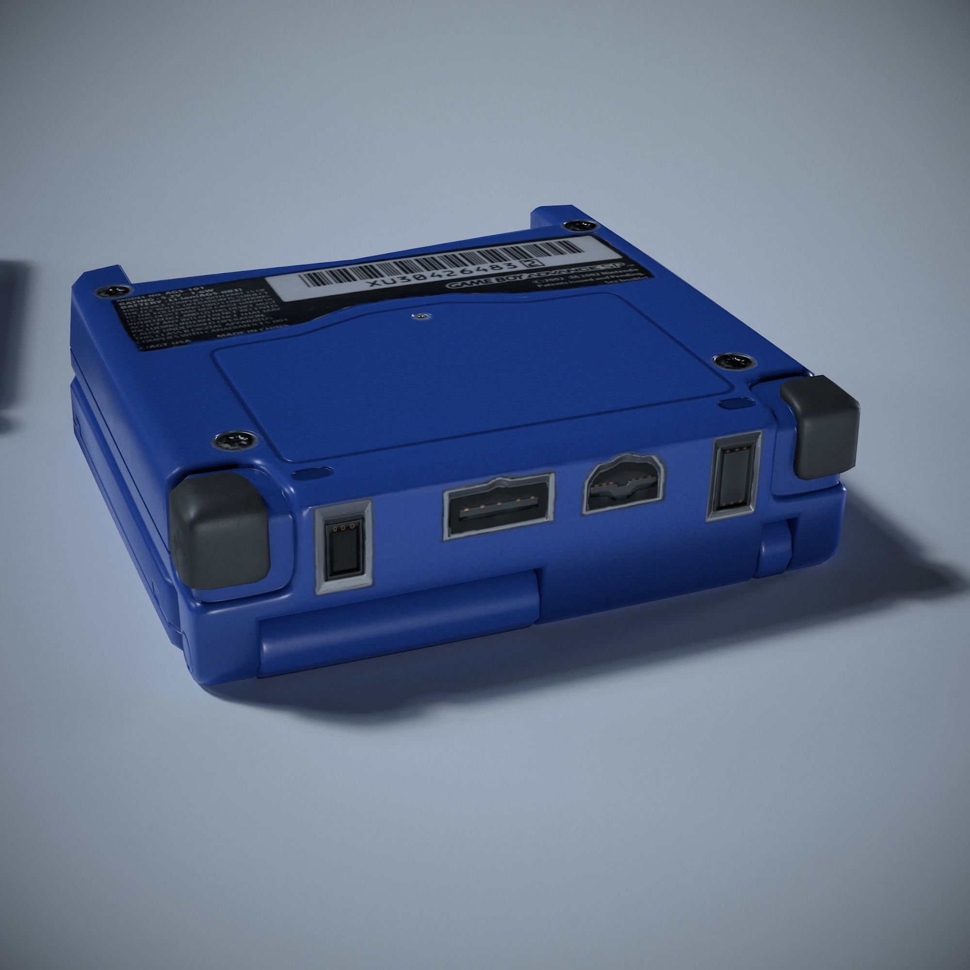 Game Boy Advance SP Game Ready Low-poly 3D model_8