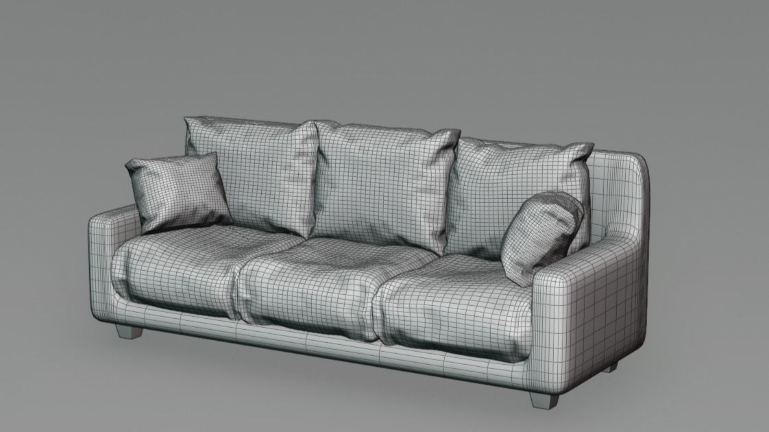Living Room Sofa Minimalist 3D model_5