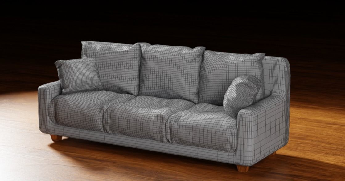 Living Room Sofa Minimalist 3D model_4