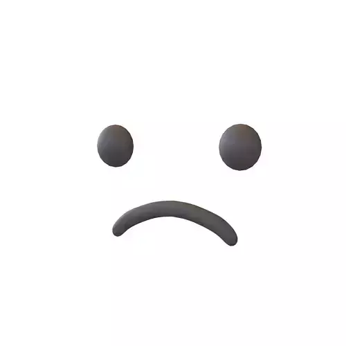 Sad Emoji v1 001 Low-poly 3D model
