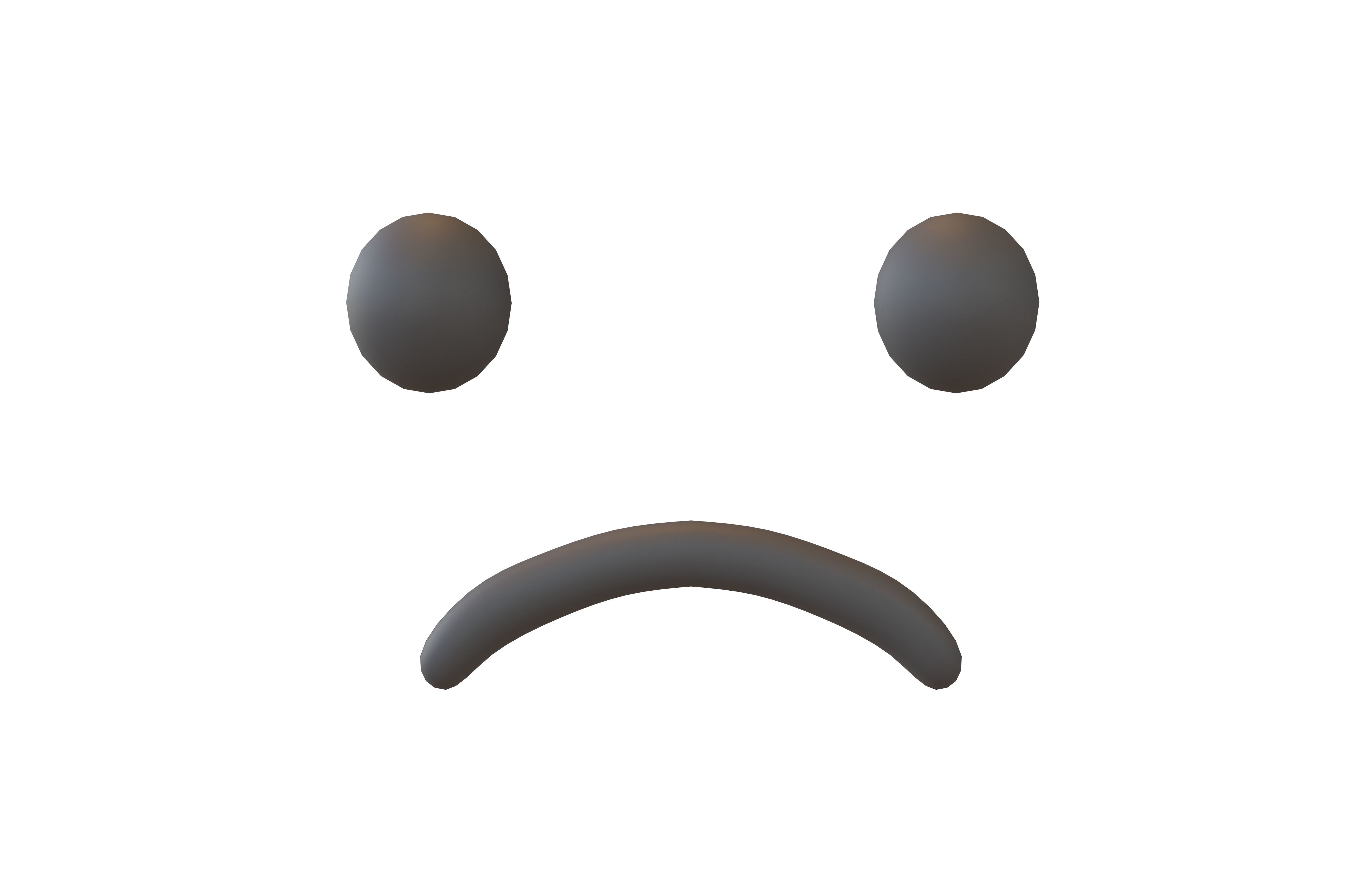 3D model Sad Emoji v1 001 VR / AR / low-poly | CGTrader