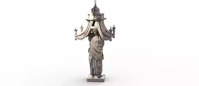 Cathedral statue holding stander