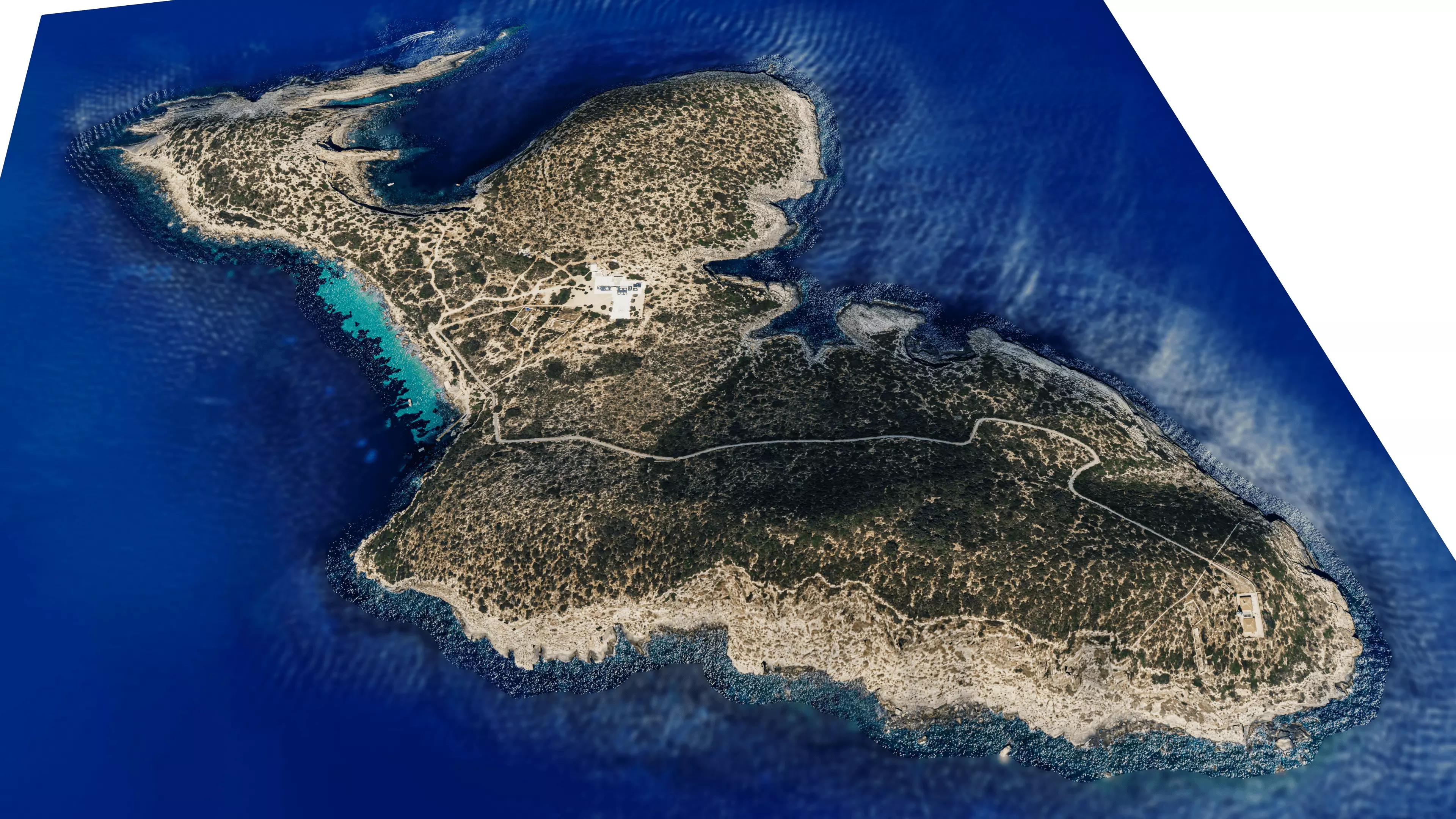 Tagomago island 3d model terrain Low-poly 3D model_0