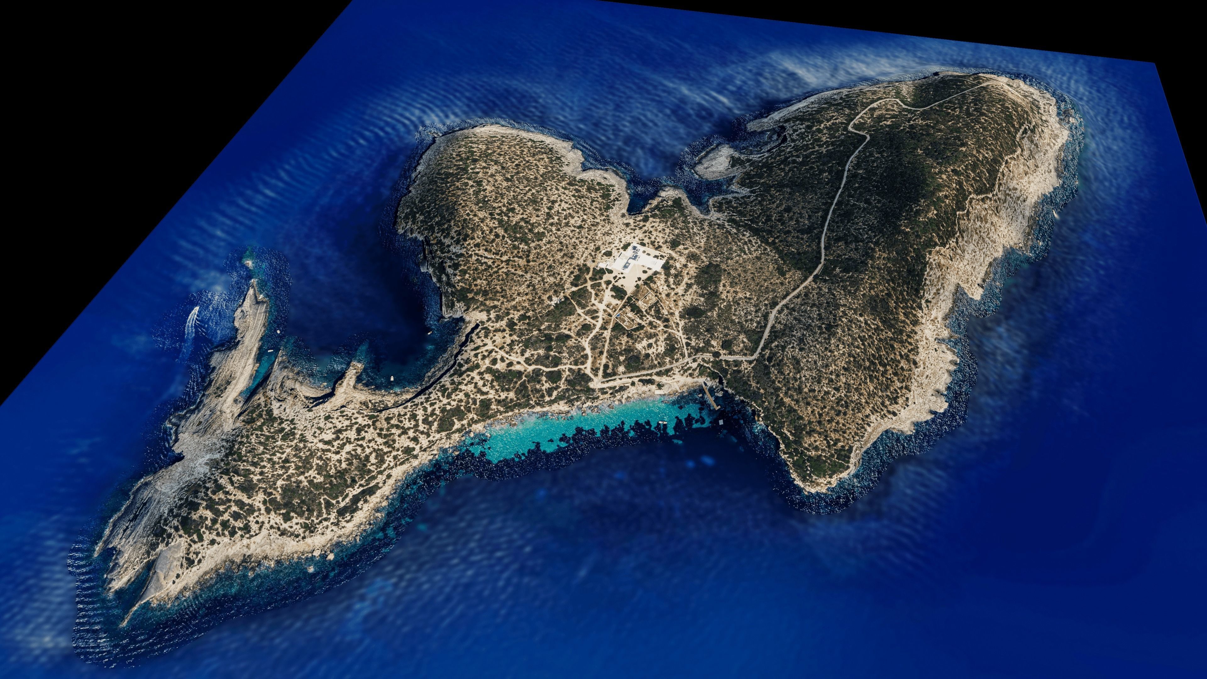 Tagomago island 3d model terrain Low-poly 3D model_8