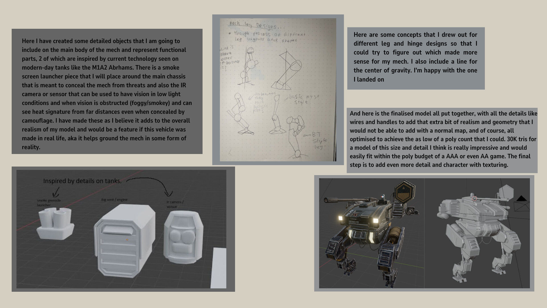 Mech Cyberpunk - Police Mech Lowpoly Animated Low-poly 3D model_2