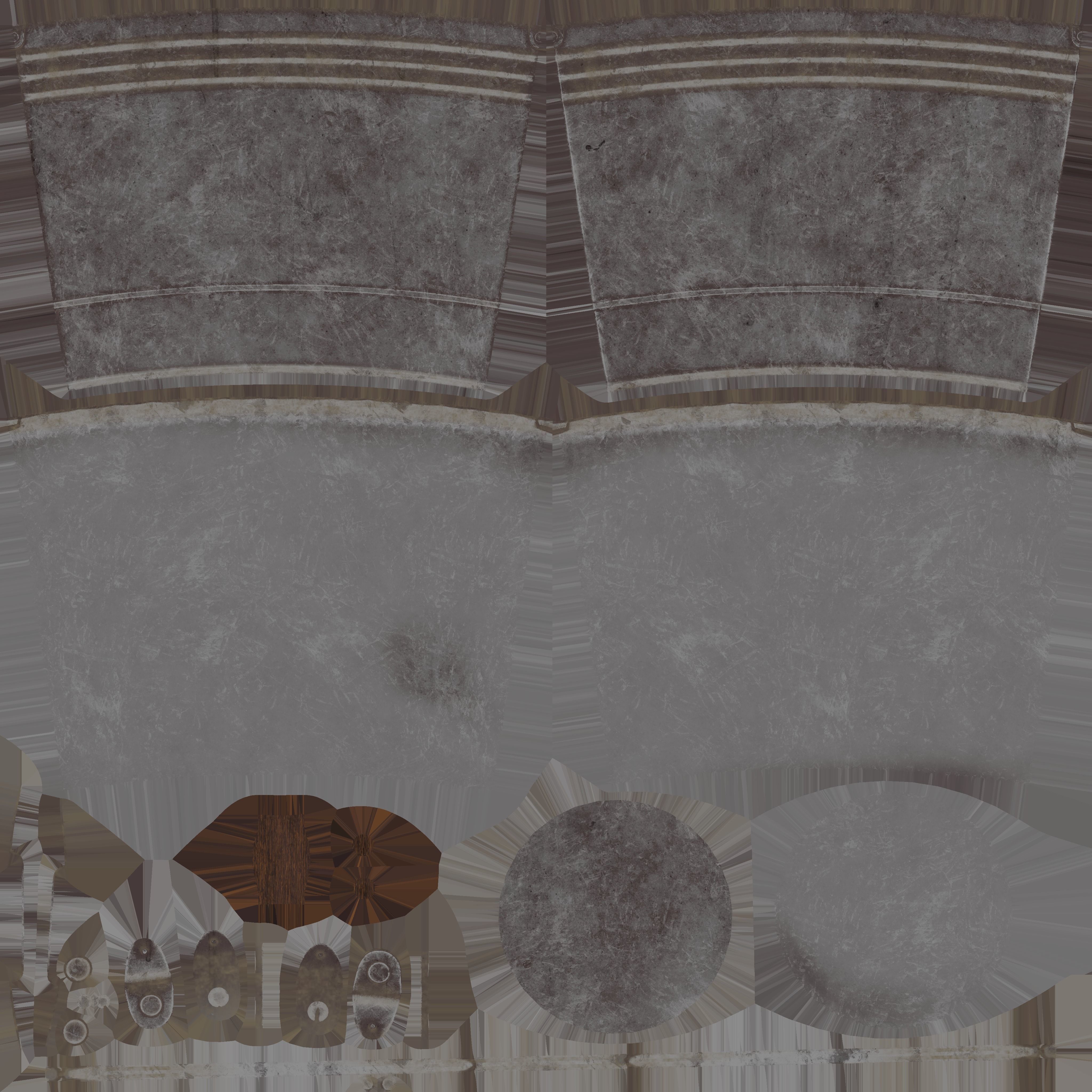 Low-poly metal bucket Low-poly 3D model_6