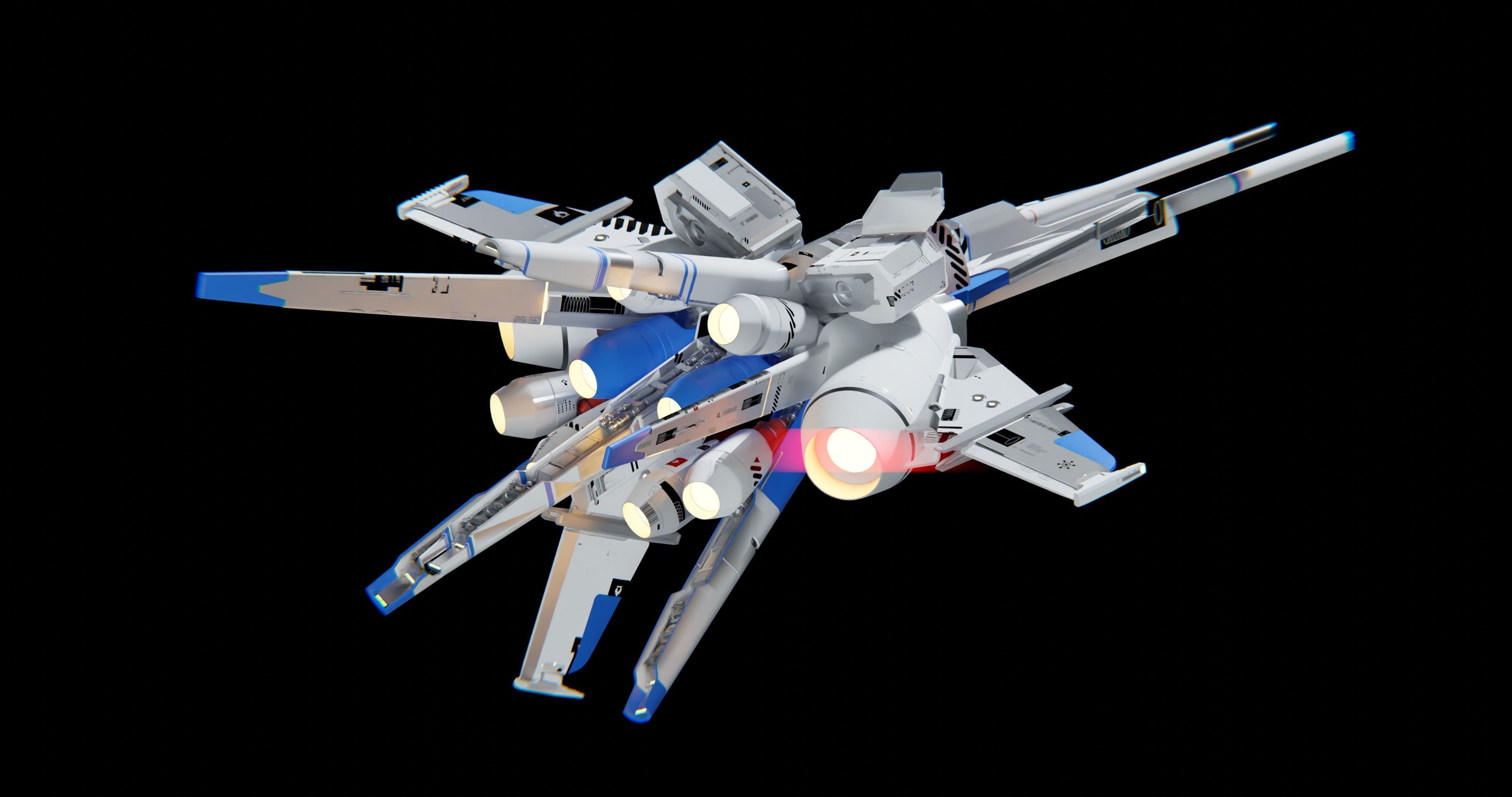 Gundam Valkyrie V-7X Star Sentinel 3D model_6