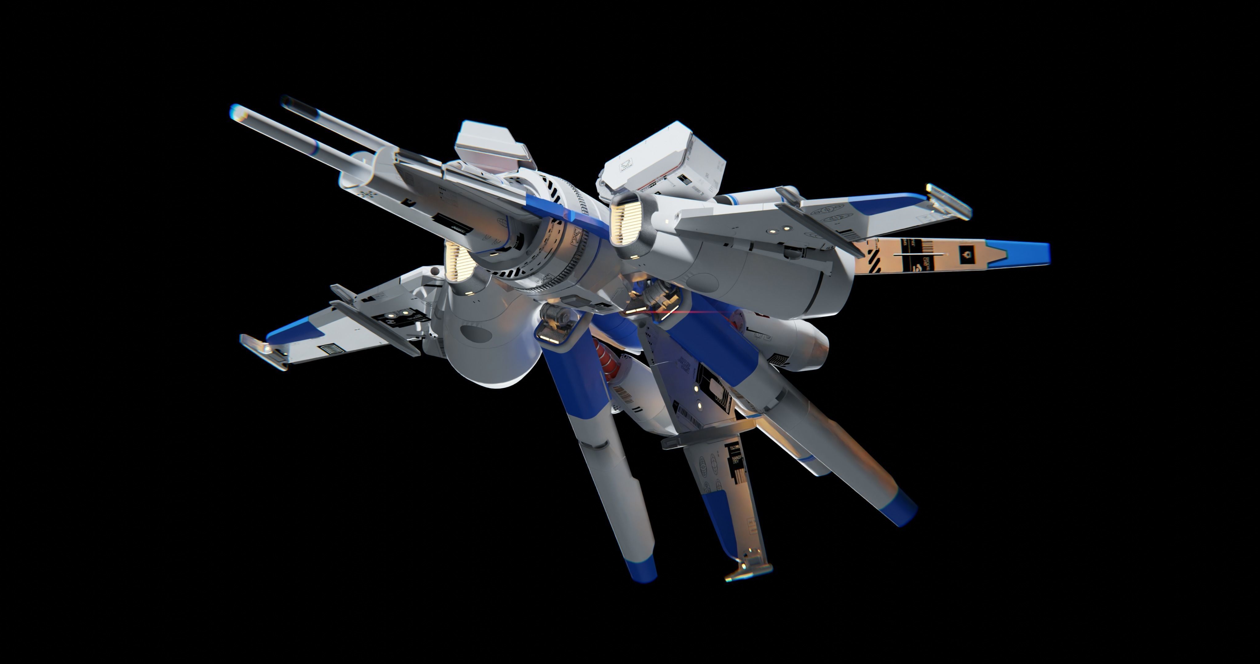 Gundam Valkyrie V-7X Star Sentinel 3D model_7