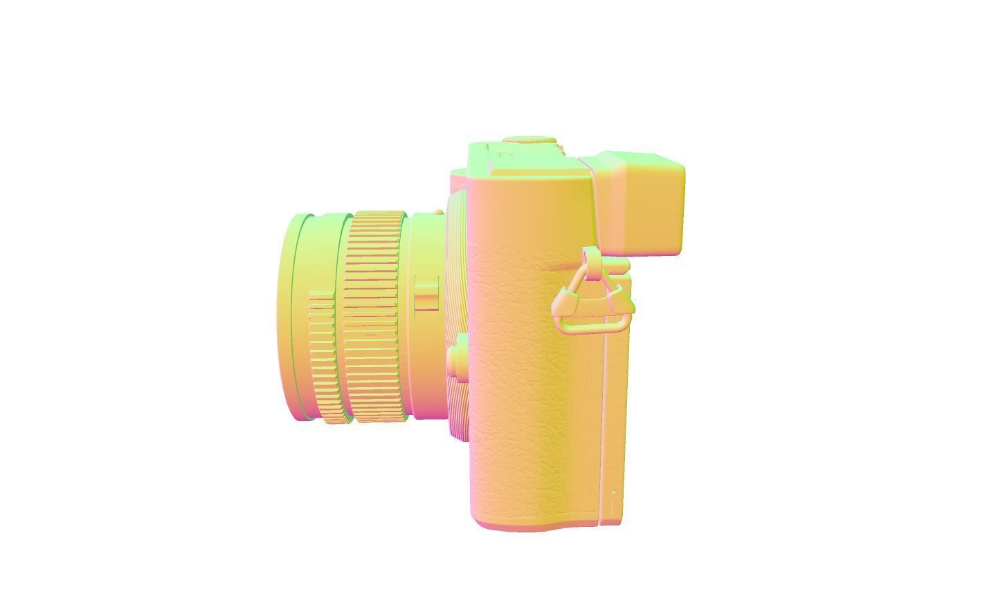 Panasonic Lumix DC-GX9 Low-poly 3D model_11