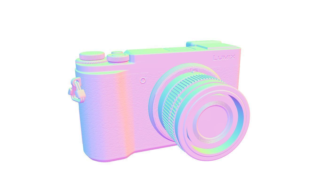 Panasonic Lumix DC-GX9 Low-poly 3D model_10