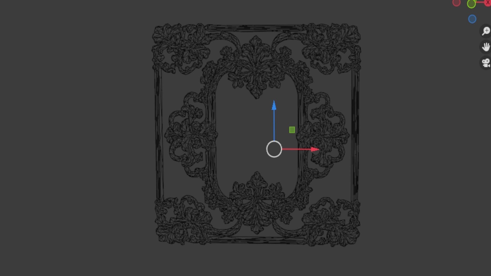 Plaster decorative frame ornament 17 3D model_6