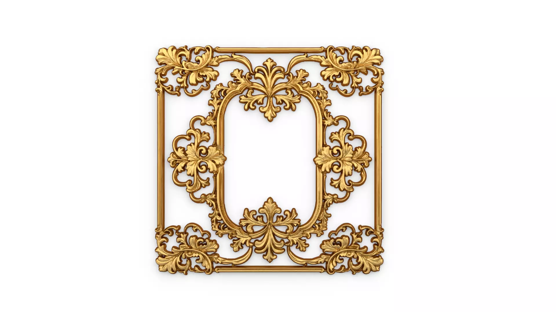 Plaster decorative frame ornament 17 3D model_0