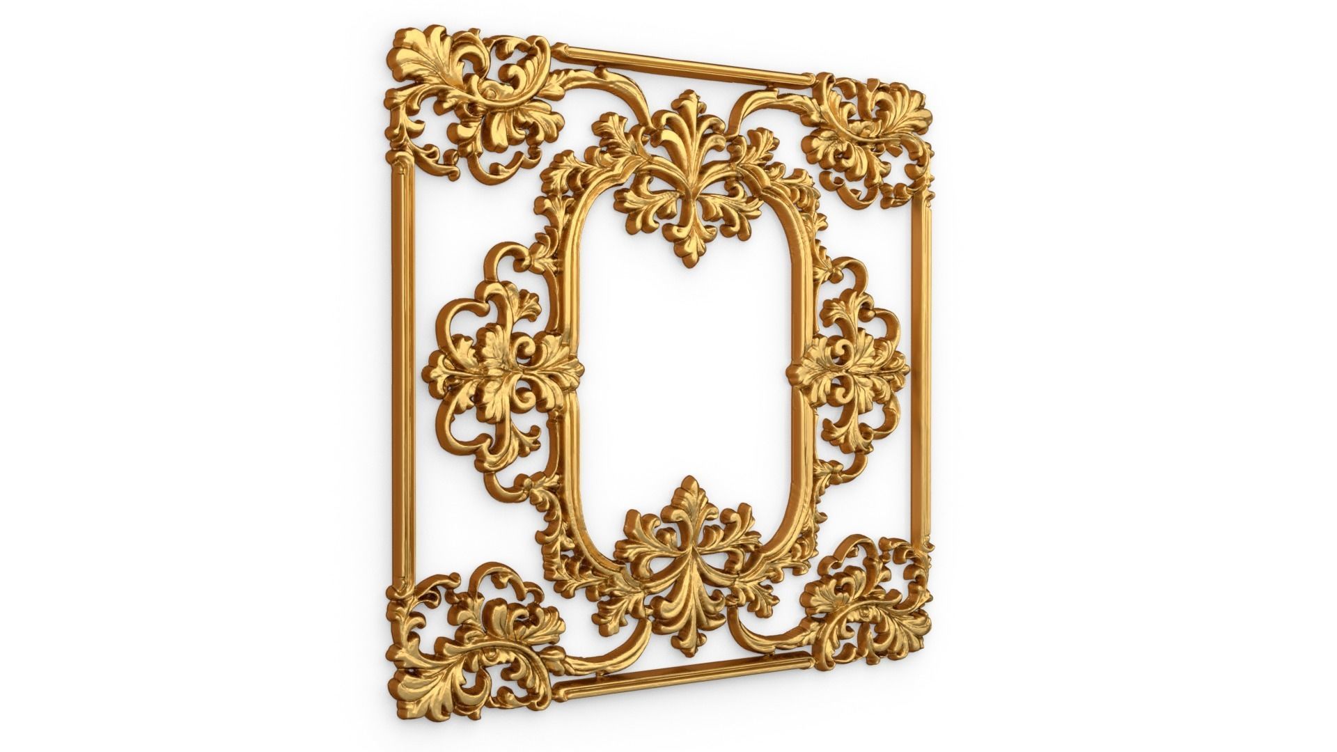 Plaster decorative frame ornament 17 3D model_1