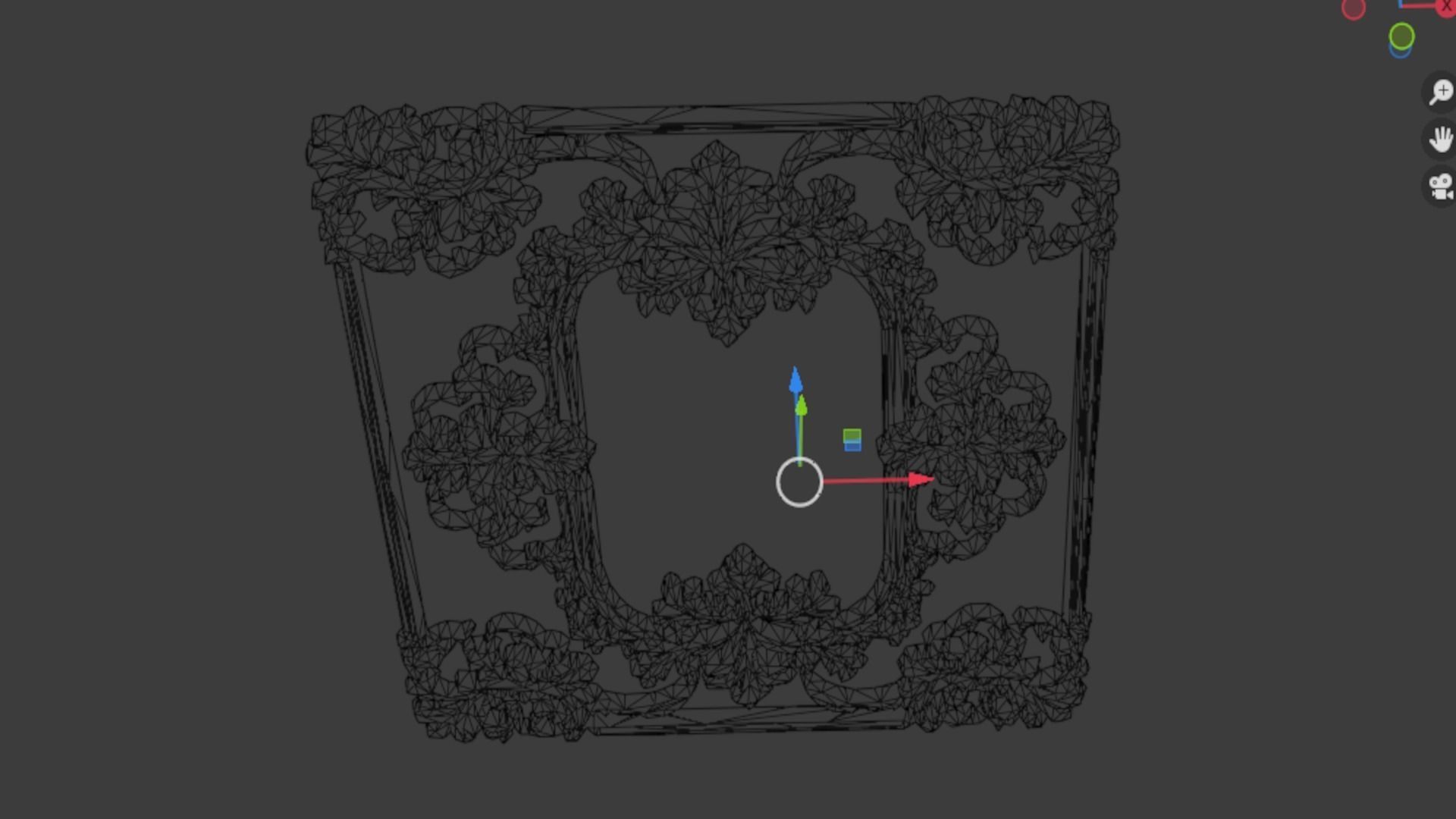 Plaster decorative frame ornament 17 3D model_5