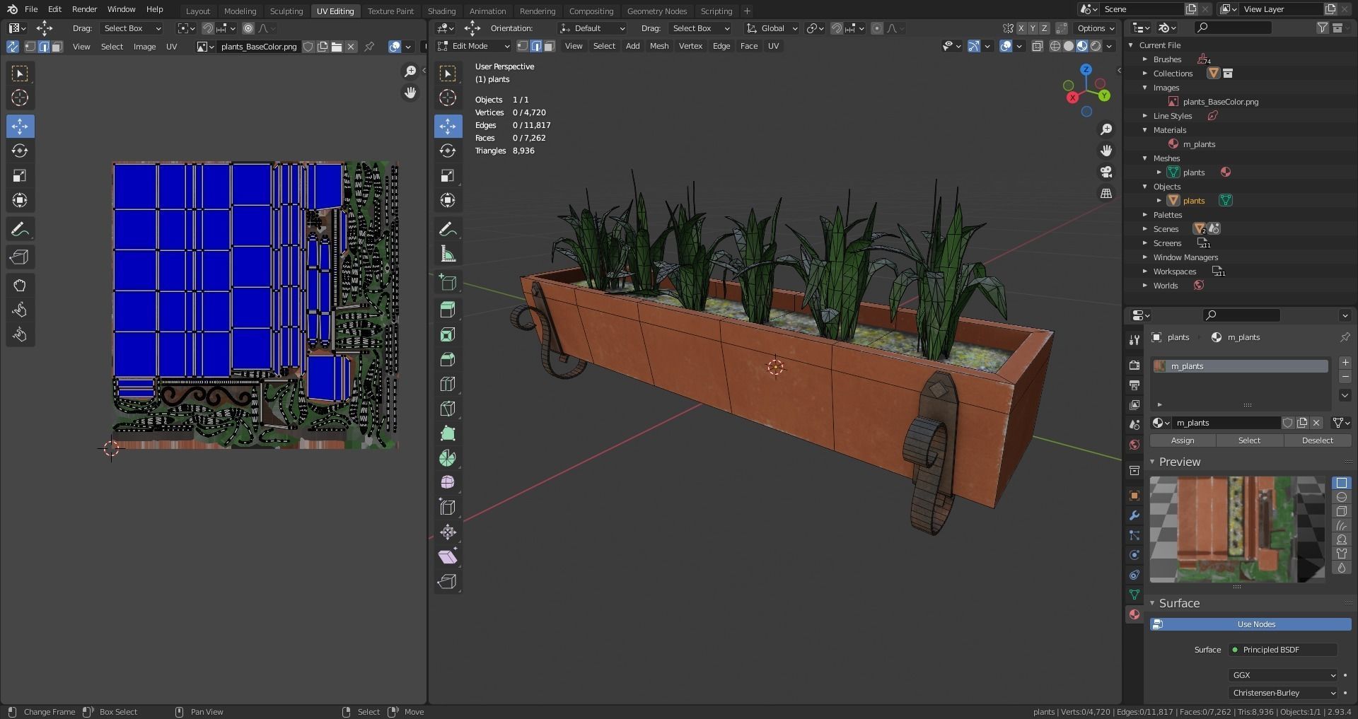 plants Low-poly 3D model_9