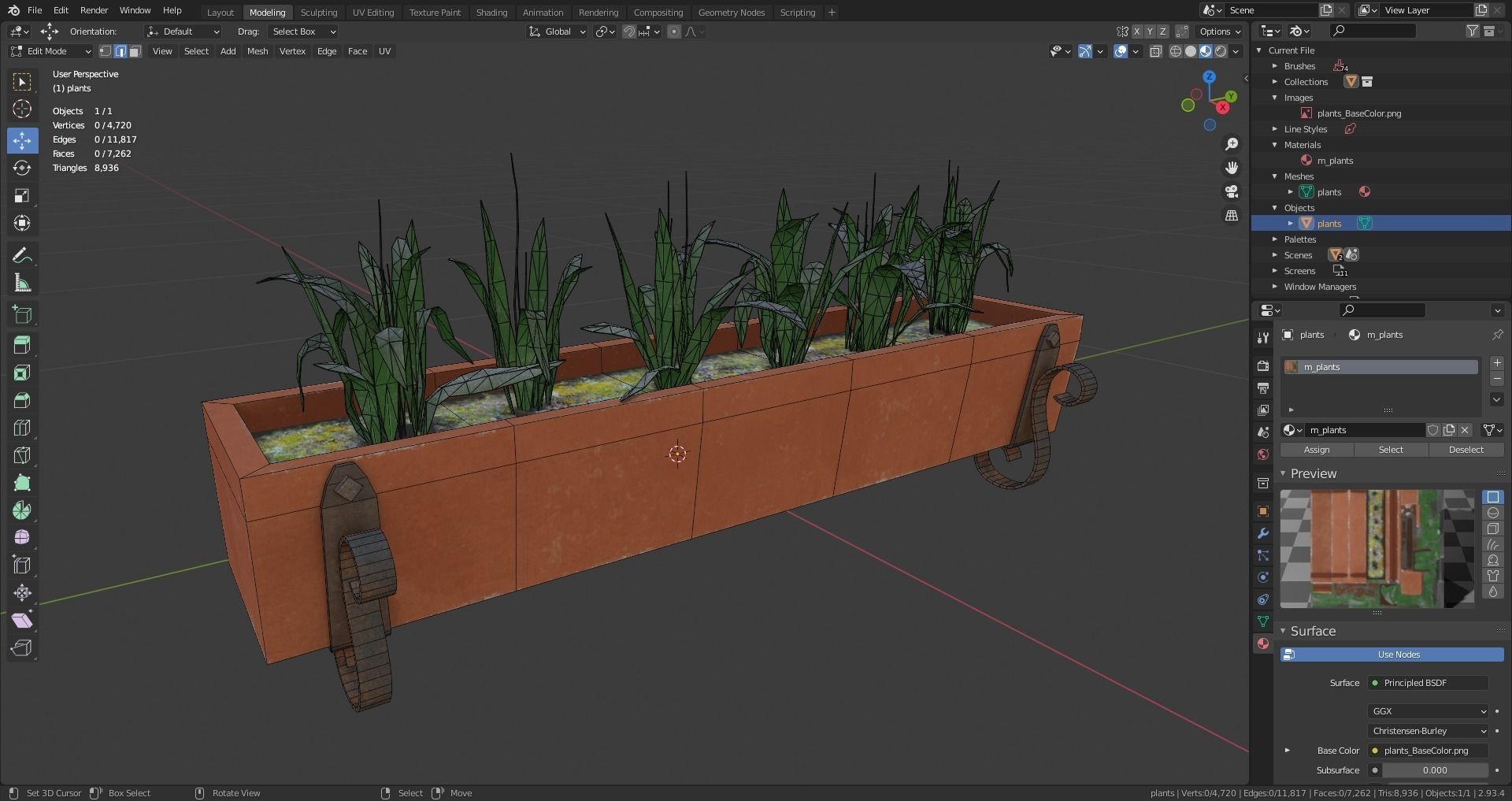 plants Low-poly 3D model_8