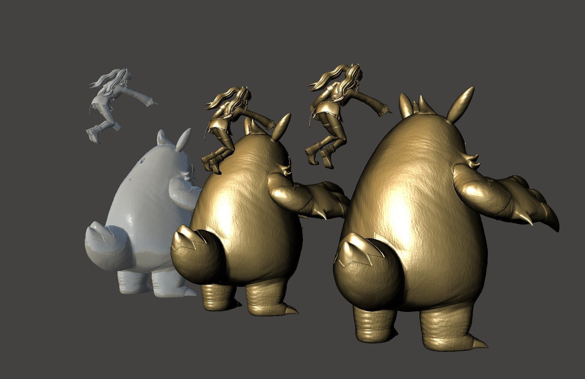 ZOE and GRIZZBOLT PALWORLD BOSS Ultra Detailed STL for 3D print 3D print model_27