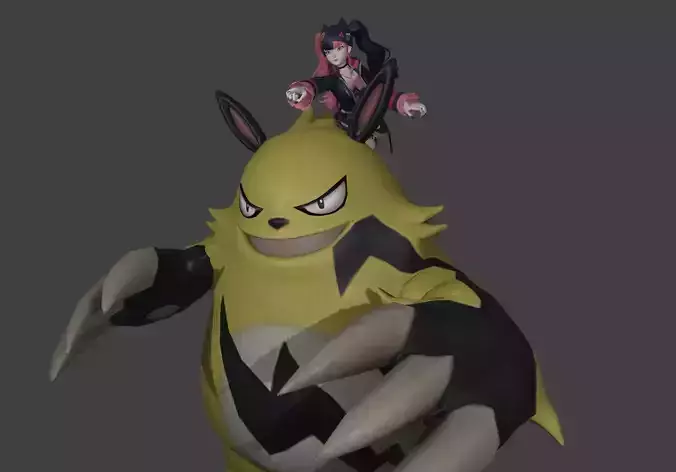 ZOE and GRIZZBOLT PALWORLD BOSS Ultra Detailed STL for 3D print 3D print model