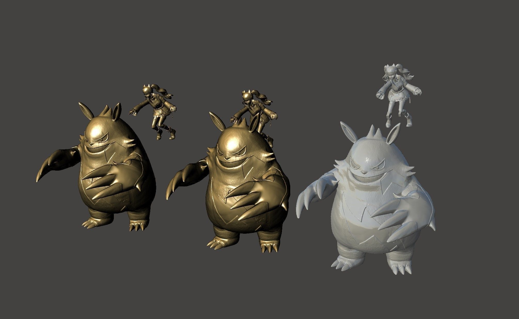 ZOE and GRIZZBOLT PALWORLD BOSS Ultra Detailed STL for 3D print 3D print model_26