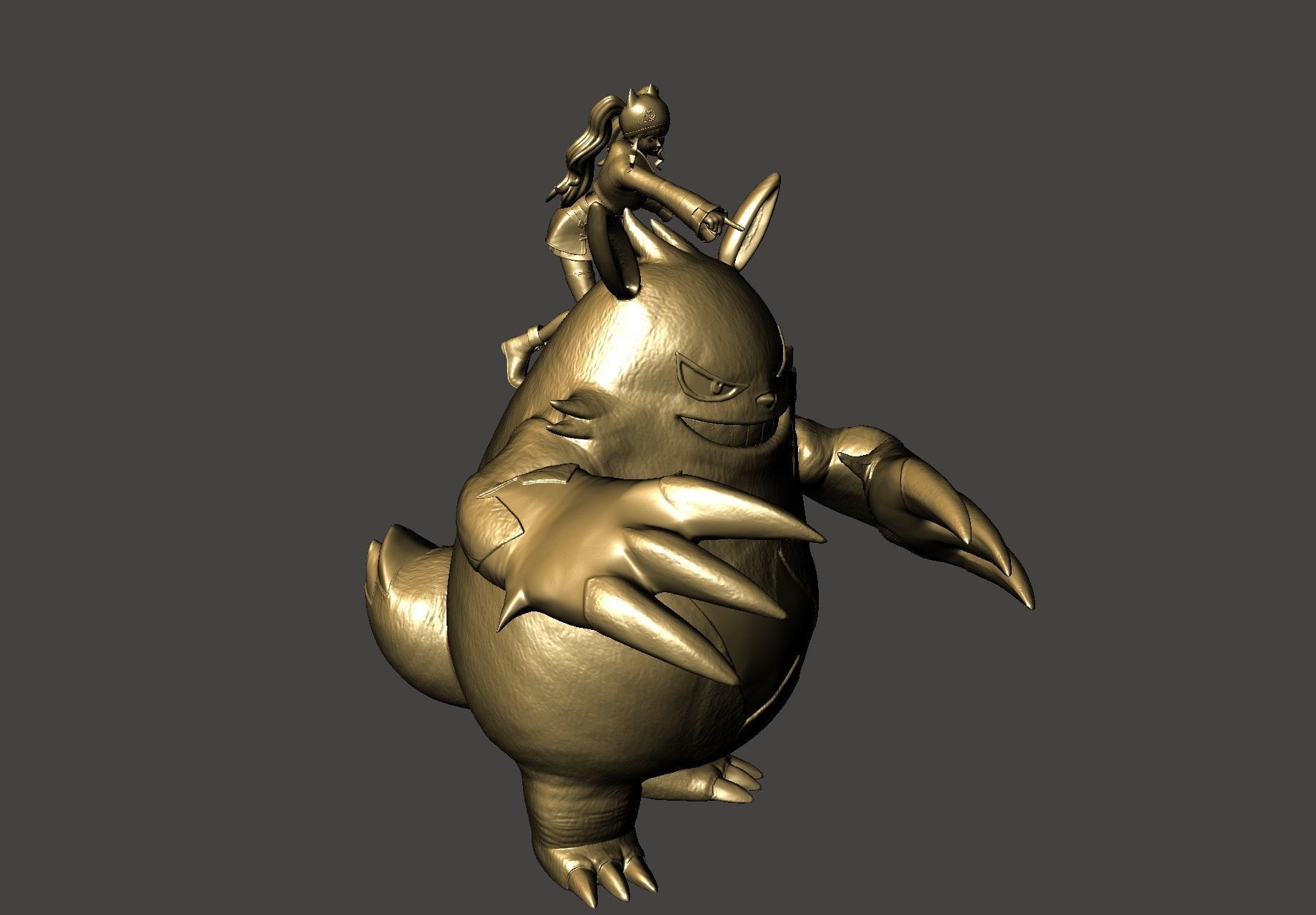 ZOE and GRIZZBOLT PALWORLD BOSS Ultra Detailed STL for 3D print 3D print model_9