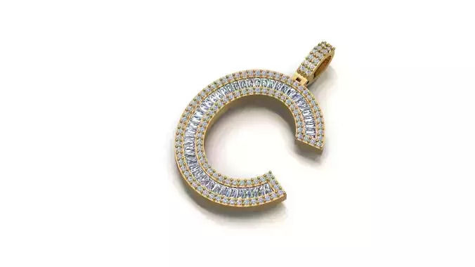 alphabets pendent initial pendent