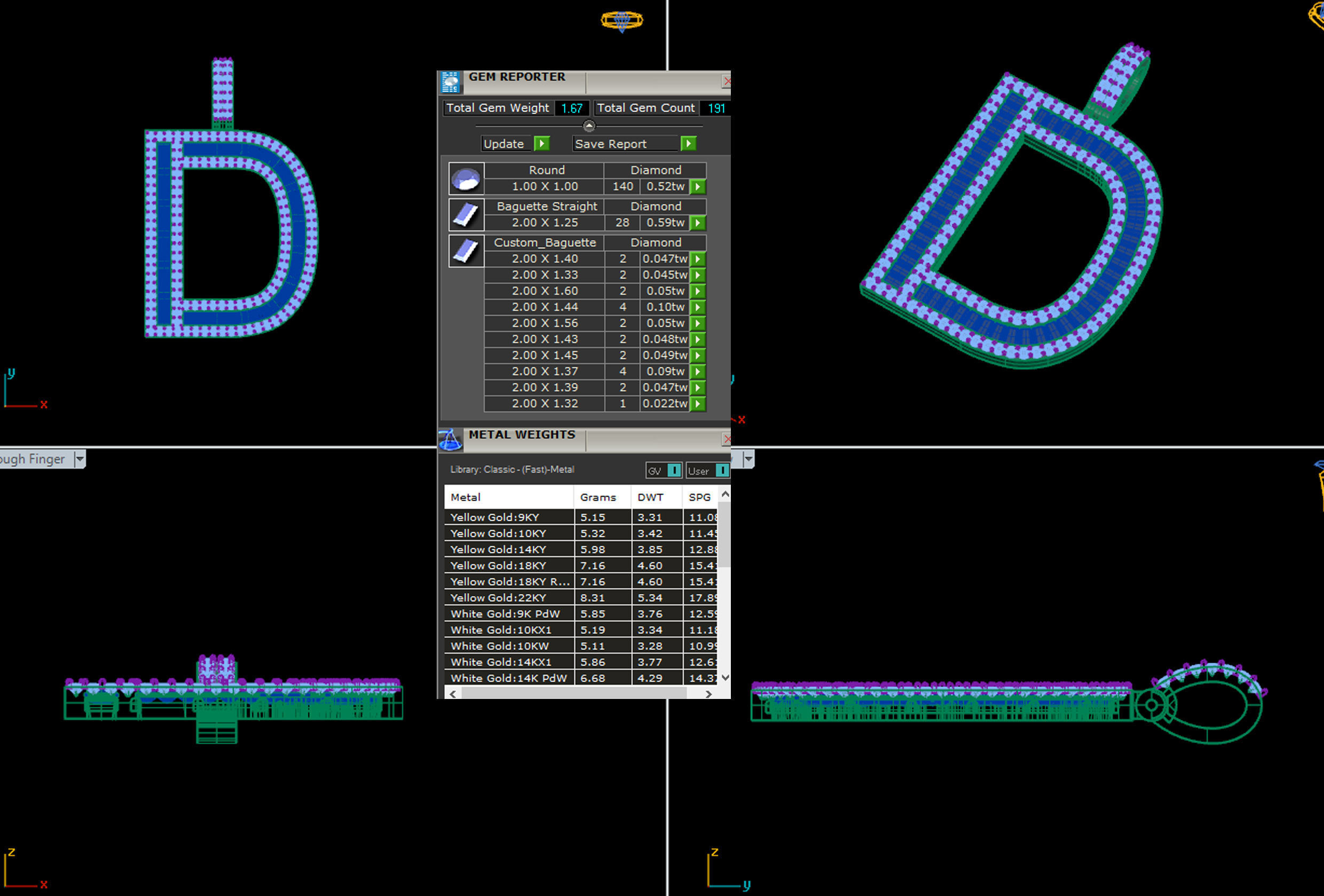 alphabets pendent initial pendent 3D print model_4