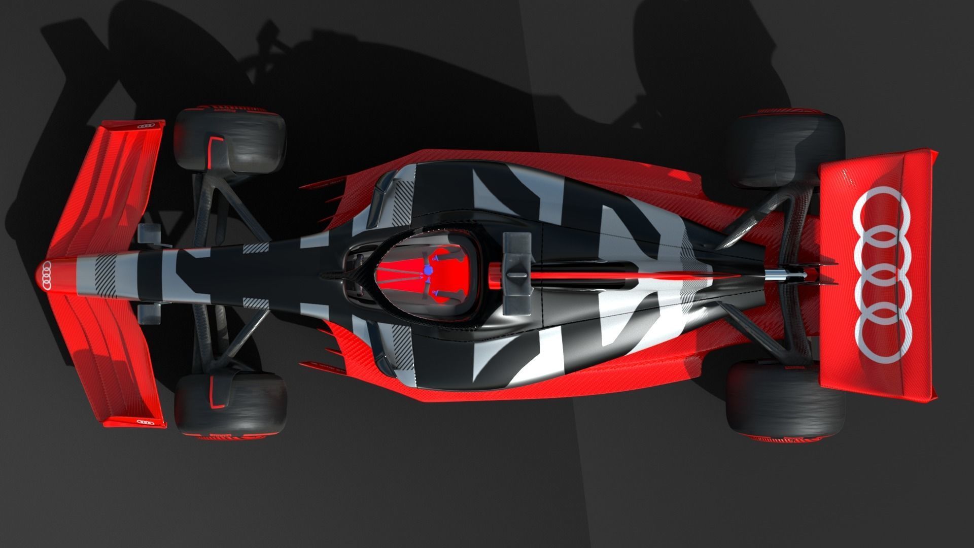 Audi F1 Rigged 3D model_2