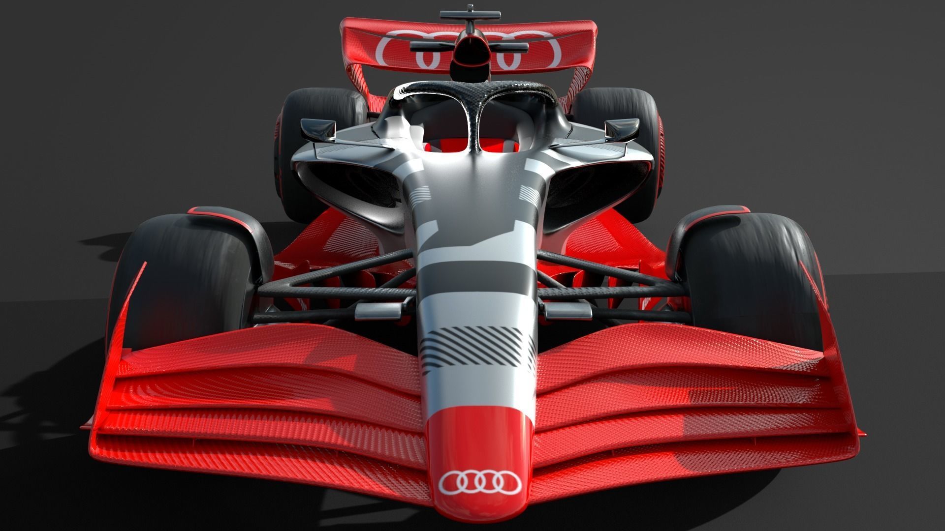 Audi F1 Rigged 3D model_3