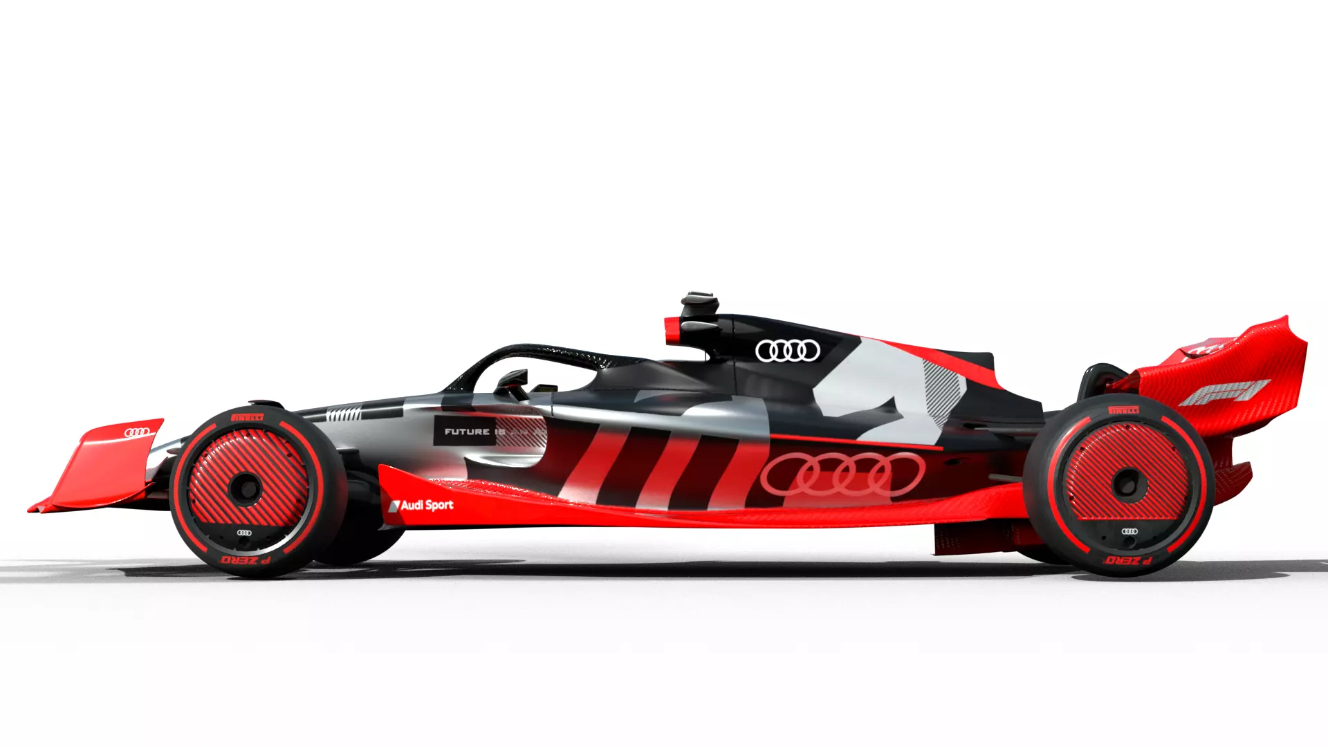Audi F1 Rigged 3D model_0