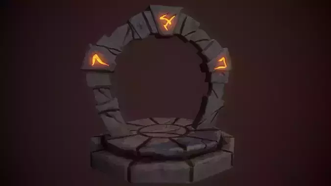 Stylized Portal V1 Free low-poly 3D model