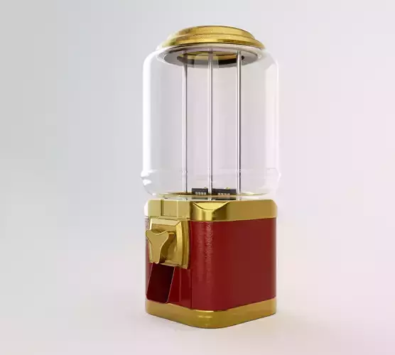 Vintage Gumball Machine Dispenser 3D model