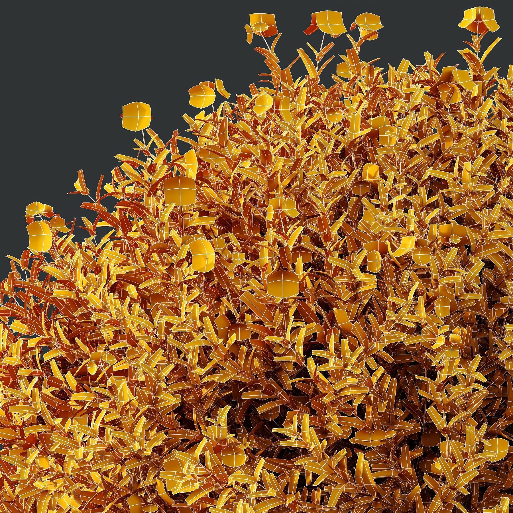 spring Flowering bush 3D model_3