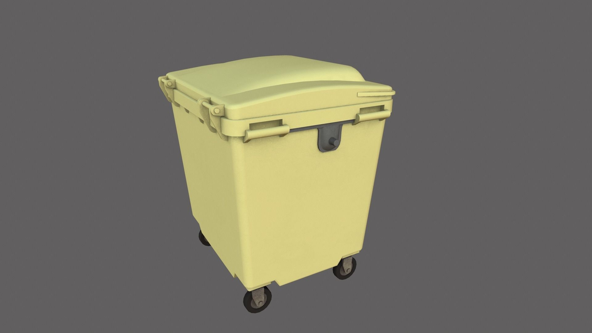 trash container Low-poly 3D model_4