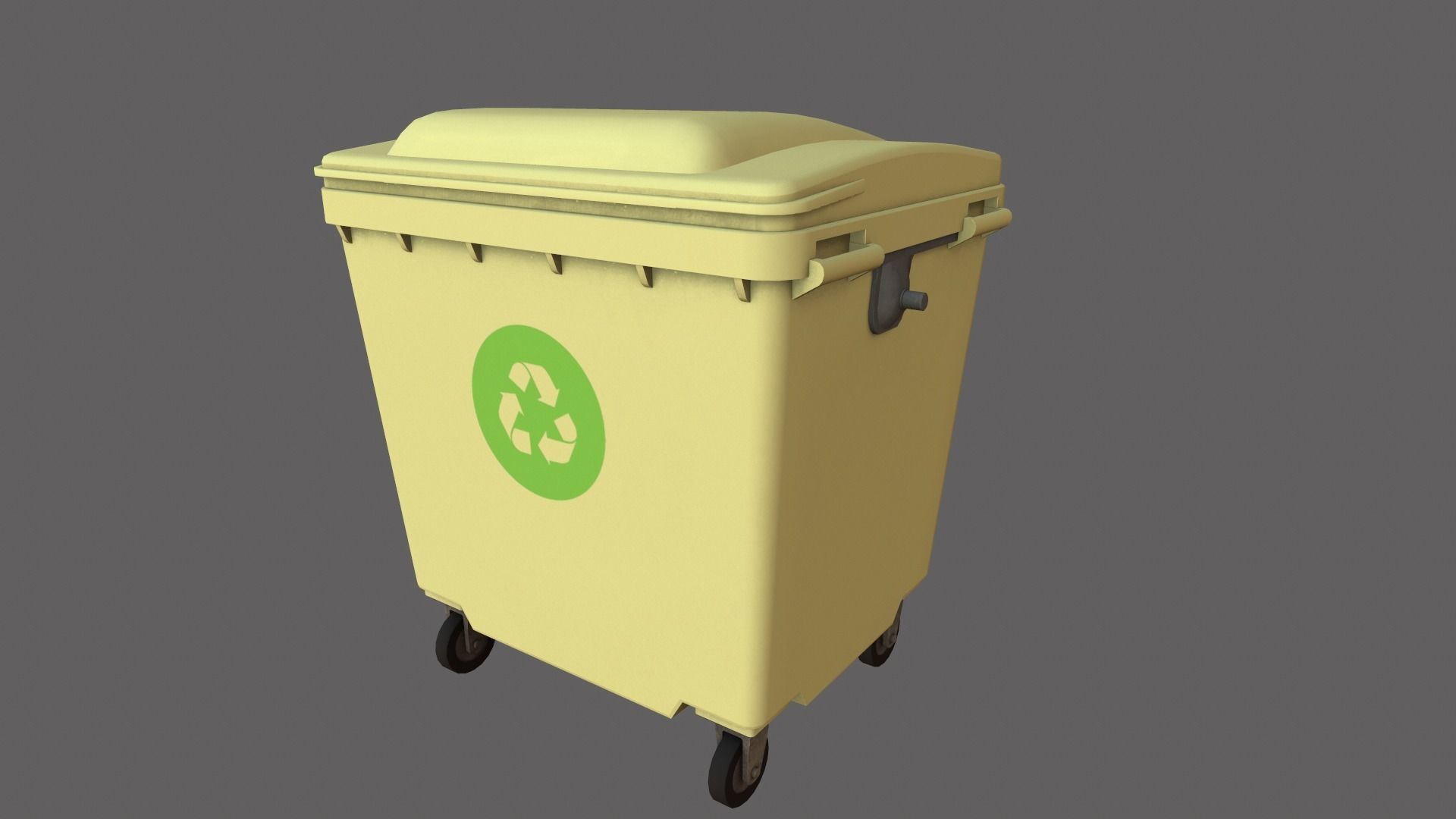 trash container Low-poly 3D model_6
