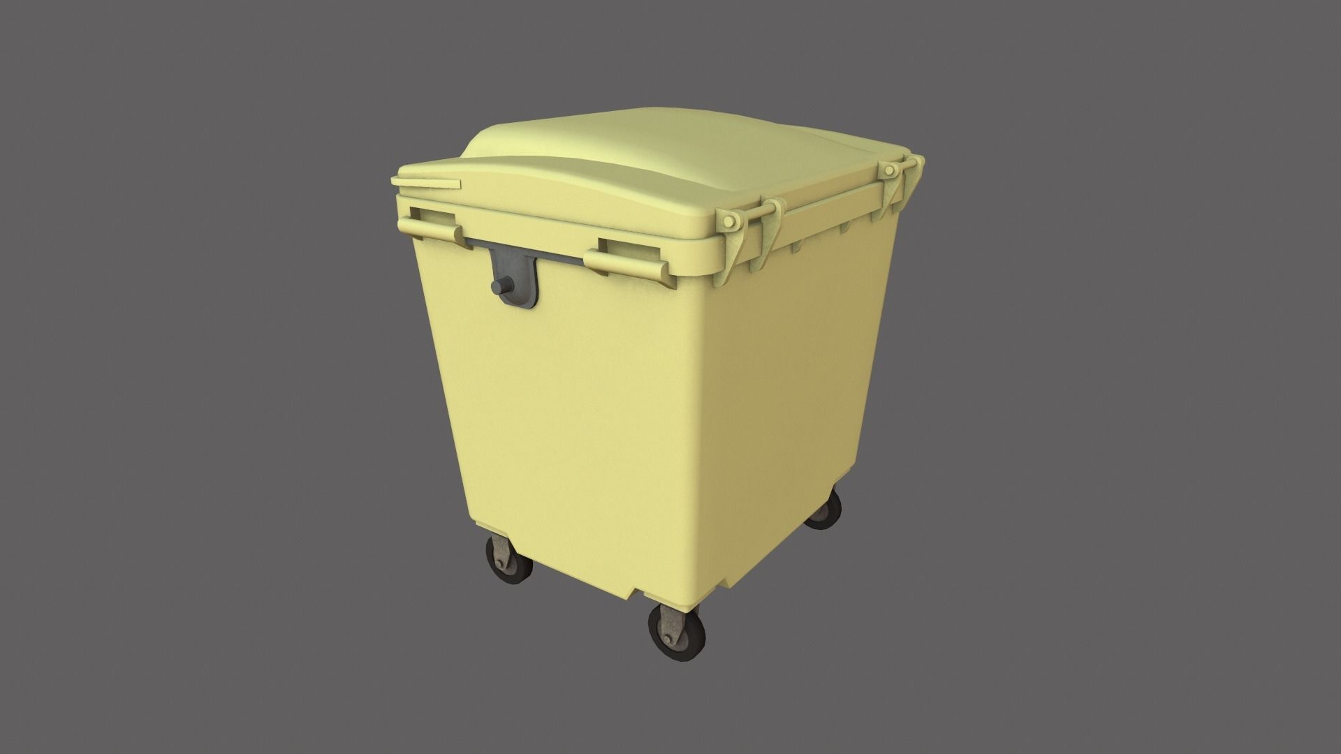 trash container Low-poly 3D model_2