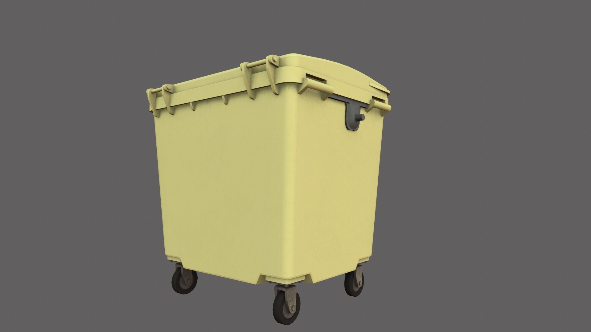 trash container Low-poly 3D model_3