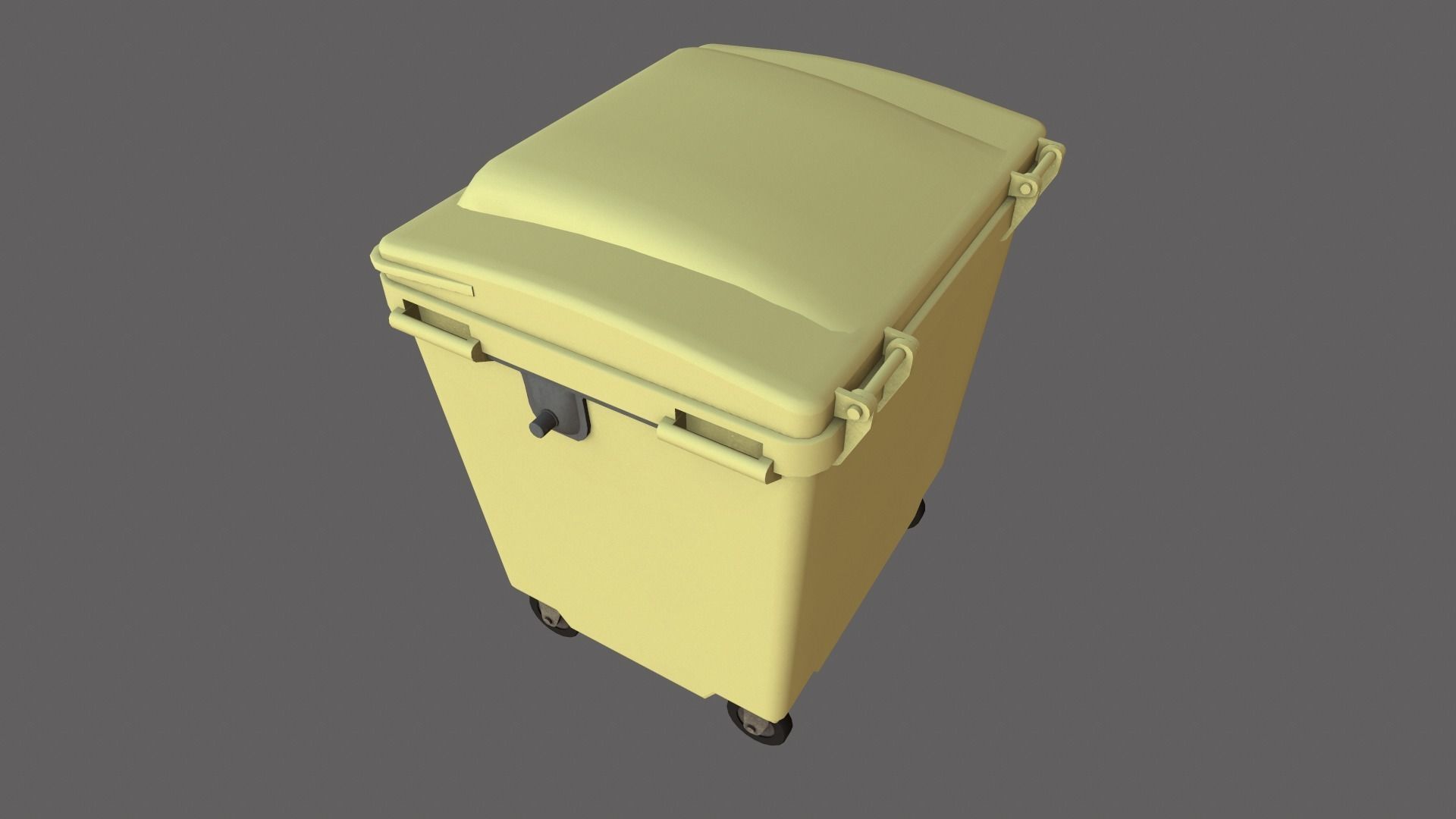 trash container Low-poly 3D model_9