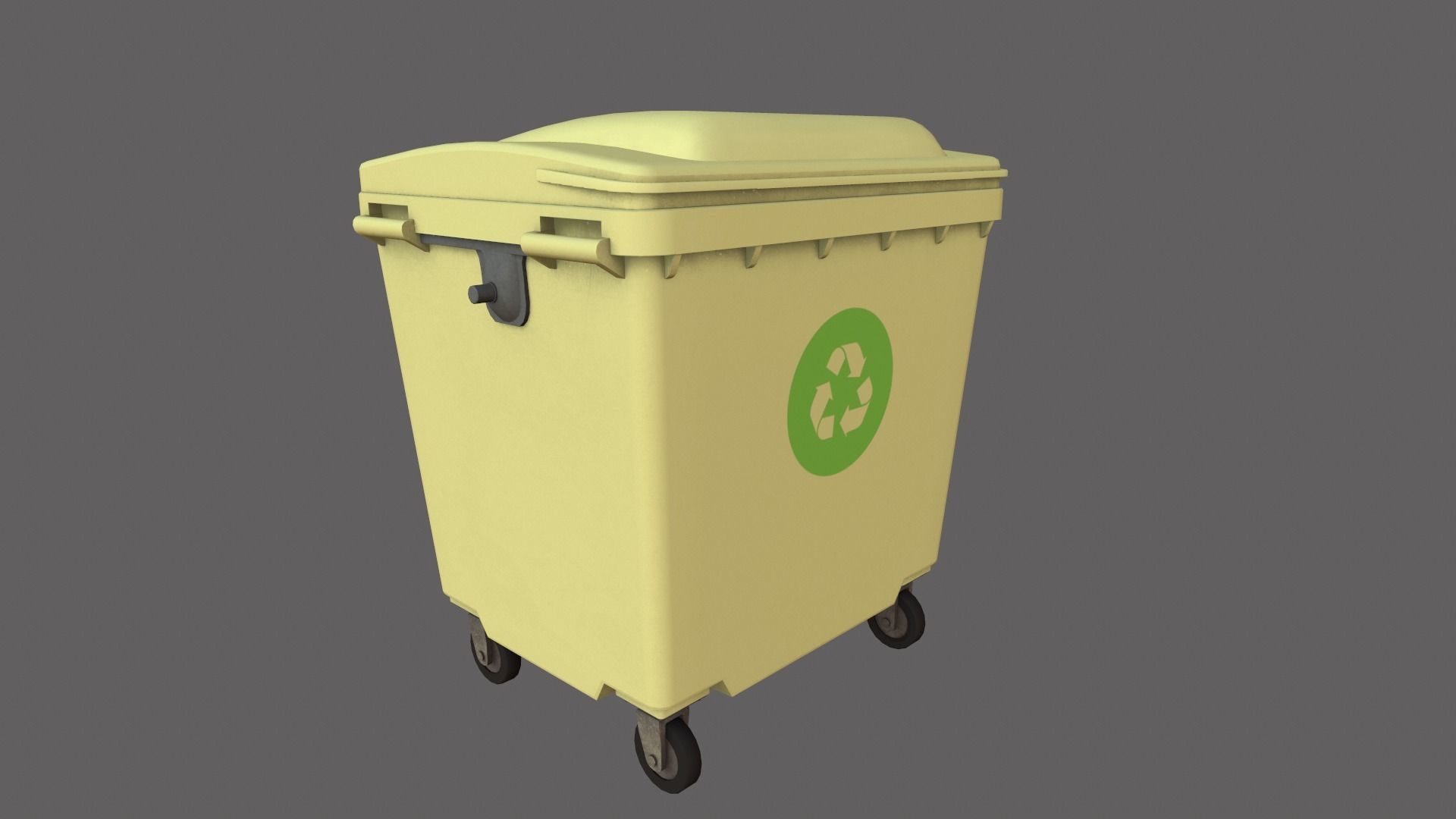 trash container Low-poly 3D model_5