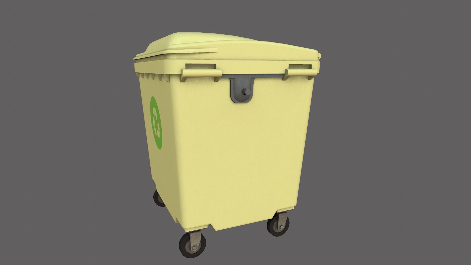 trash container Low-poly 3D model_8