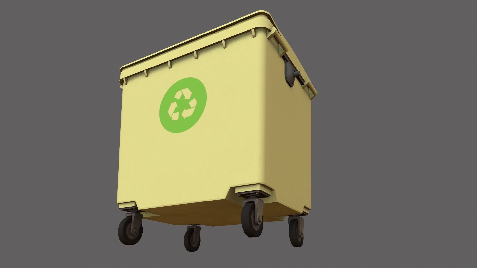 trash container Low-poly 3D model_7