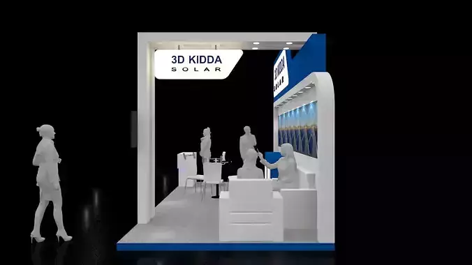 9mtr x 3mtr Exhibition stand 2019 3D model