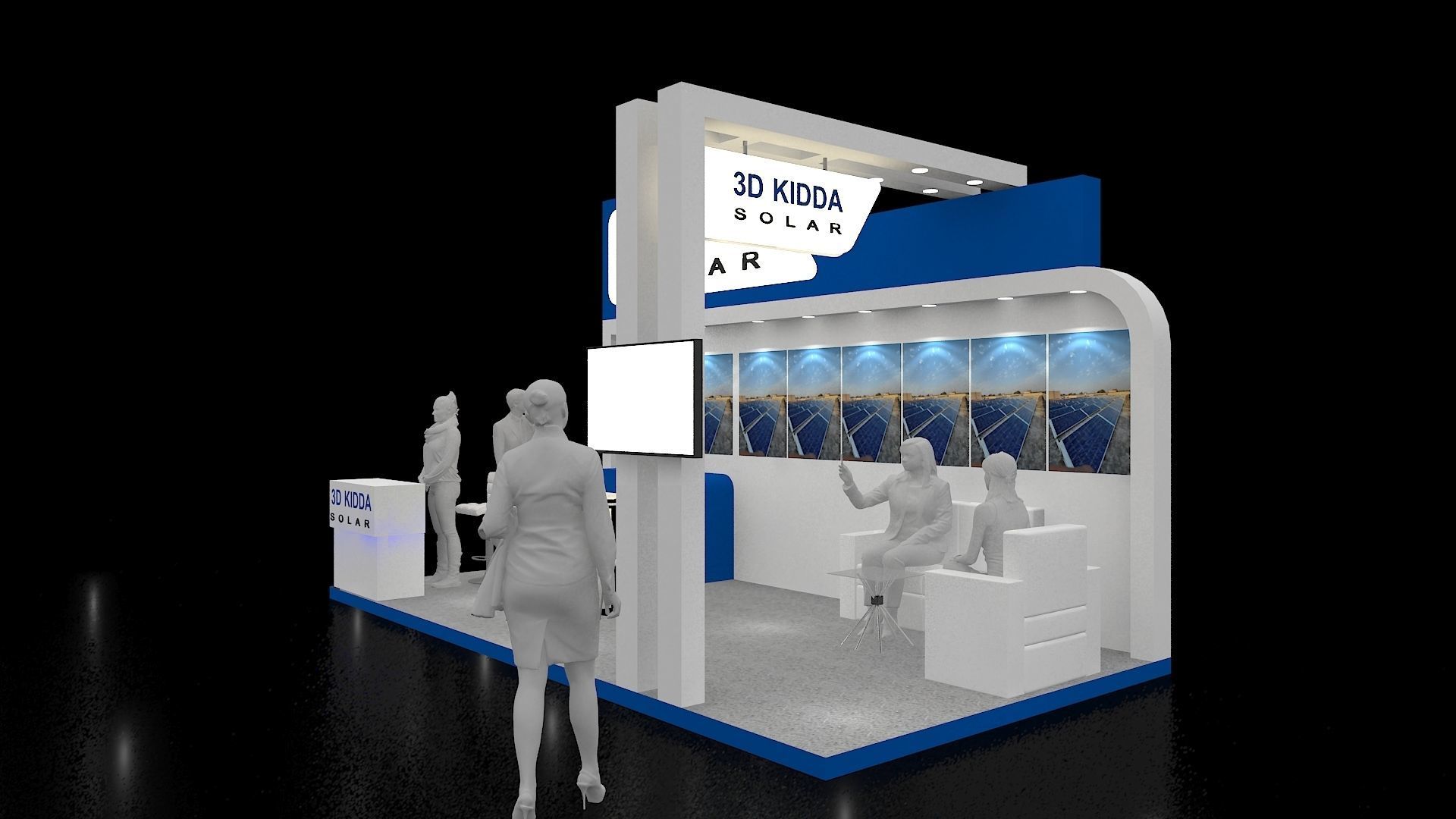 9mtr x 3mtr Exhibition stand 2019 3D model_4