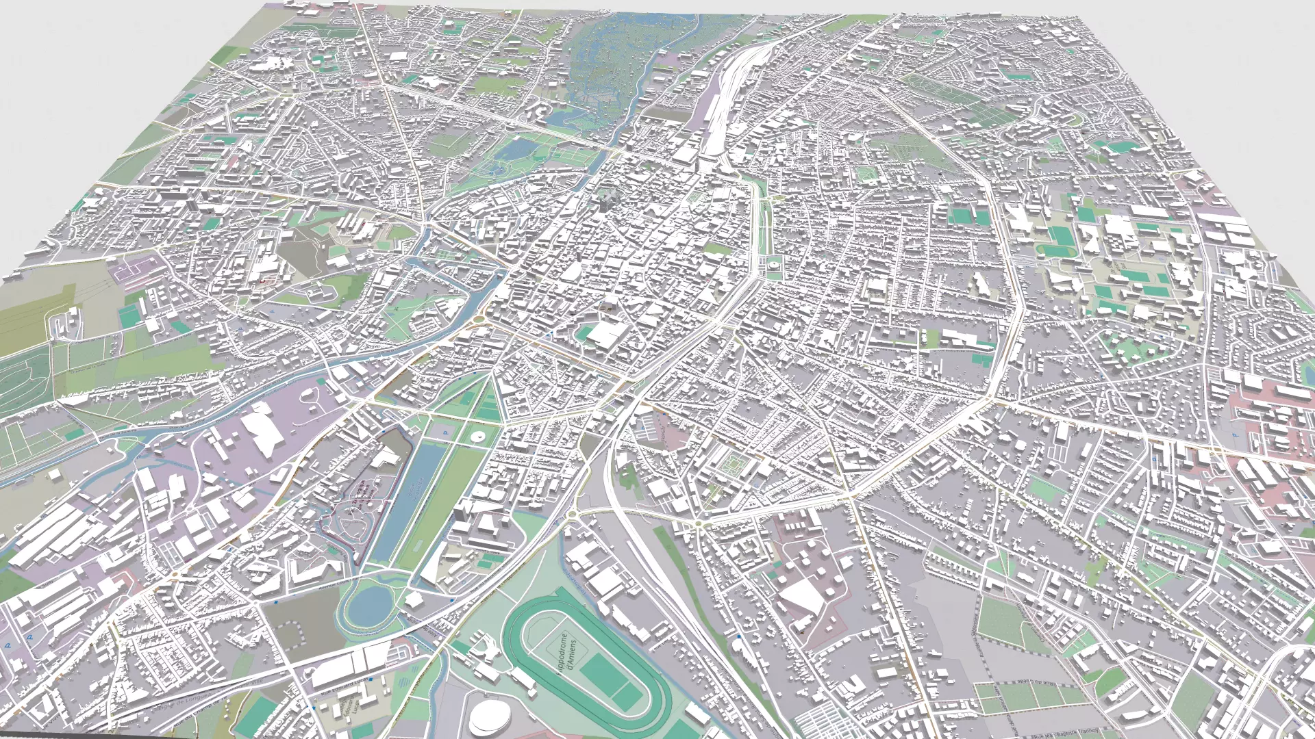 Cityscape Amiens France 3D model