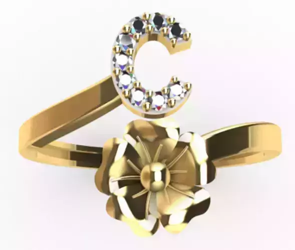ring letter c flower