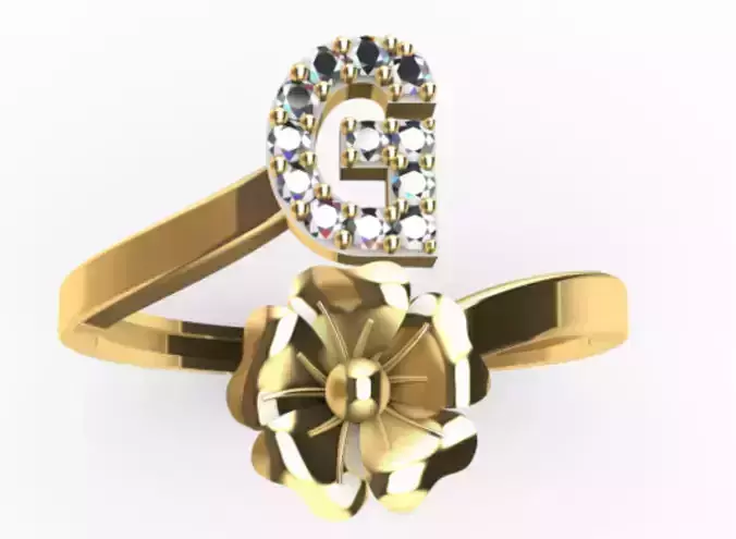 ring letter g flower